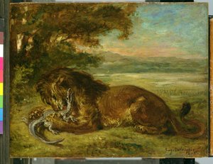 Lion et Alligator, 1863